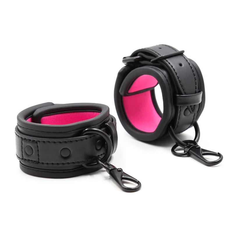 Sexy Adjustable Leather Handcuffs For Sex Toys For Woman Couples Hang Buckle Link Bdsm Bondage Restraints Exotic Accessories