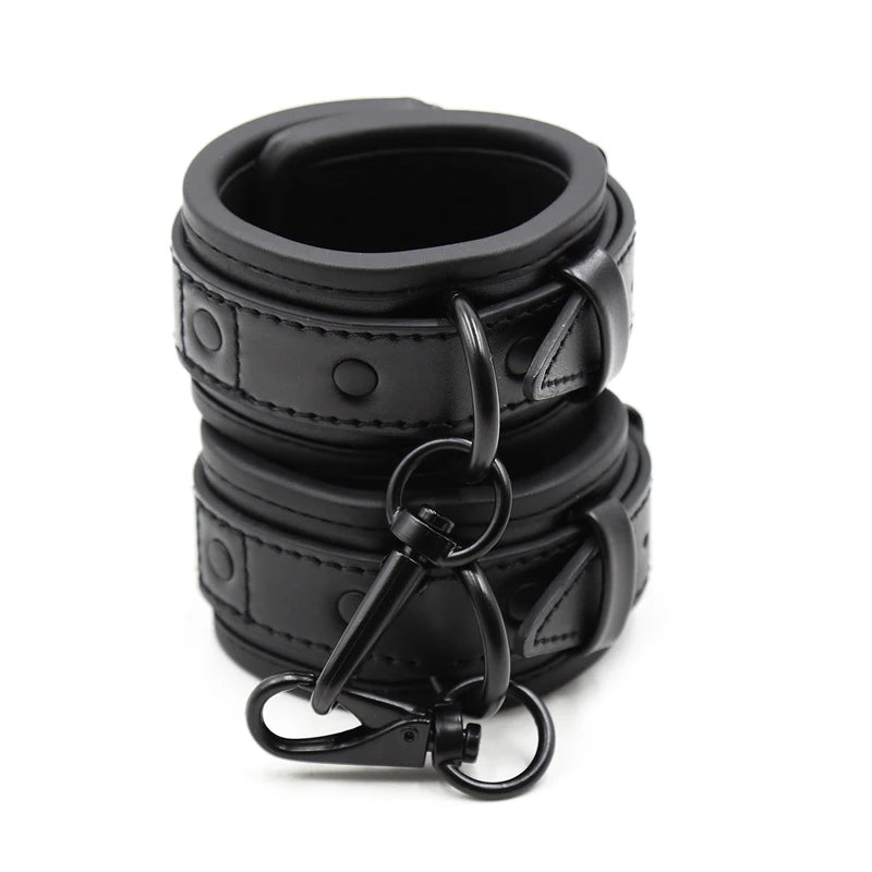 Sexy Adjustable Leather Handcuffs For Sex Toys For Woman Couples Hang Buckle Link Bdsm Bondage Restraints Exotic Accessories