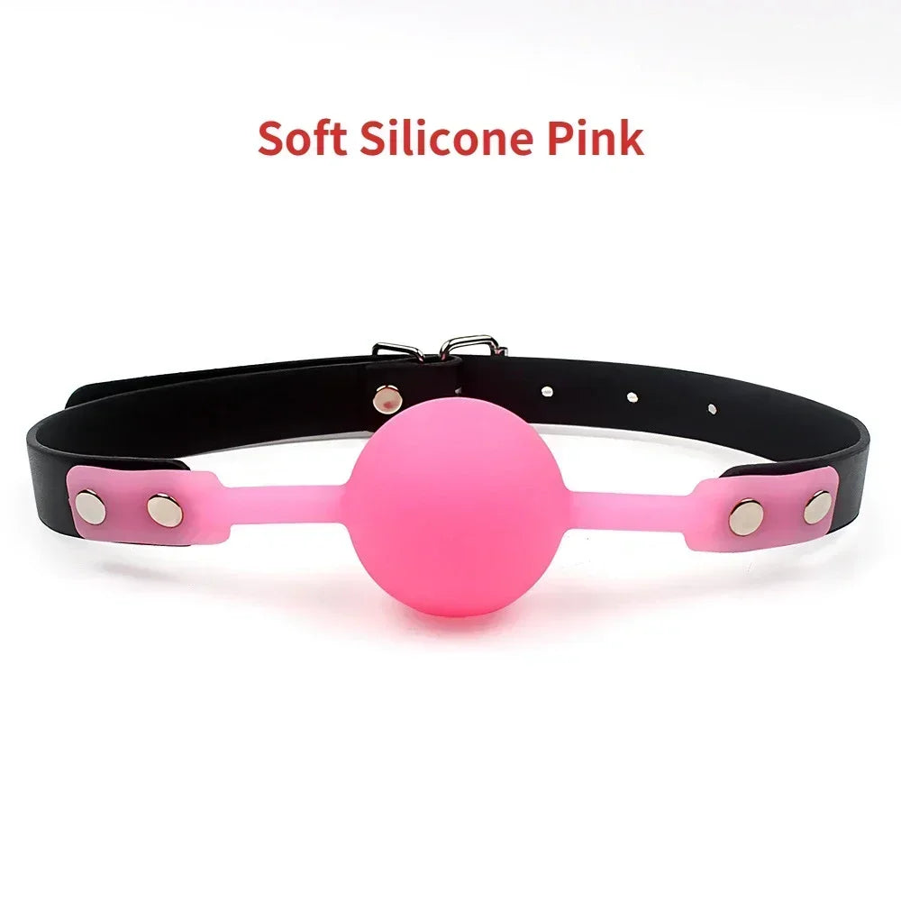 Soft Silicone Gag Ball Sex Toys Open Mouth Gag BDSM Bondage Mouth Ball Woman Couples Adult Sex Games Erotic Accessories Harness