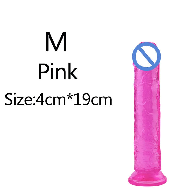 Cheap 5 Colors Small Transparent Dildo Suction Cup Jelly Dick Women Erotic Anal Sex Toys Soft Clitori Vaginal Masturbators Penis