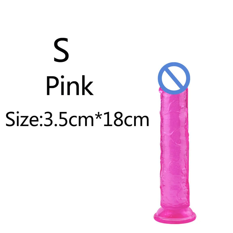 Cheap 5 Colors Small Transparent Dildo Suction Cup Jelly Dick Women Erotic Anal Sex Toys Soft Clitori Vaginal Masturbators Penis