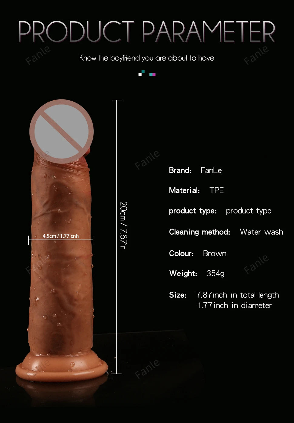 7.87inch Realistic Movable Foreskin Dildo for Women Sex Toy Silicone Penis Female Vagina Masturbator Strong Suction Cup Big Dick