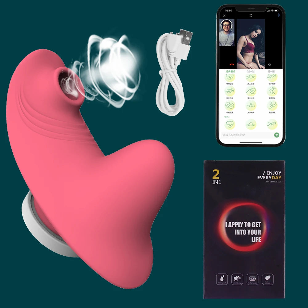 Clitoral Sucker Clit Vacuum Stimulator Vagina Sucking Vibrator Sex Toys Bluetooth APP Vibrator for Women Couples Adult Goods