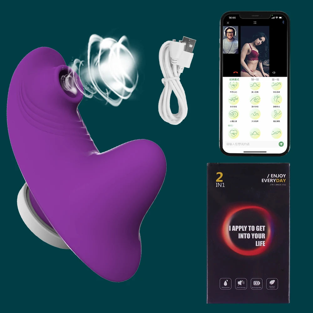 Clitoral Sucker Clit Vacuum Stimulator Vagina Sucking Vibrator Sex Toys Bluetooth APP Vibrator for Women Couples Adult Goods