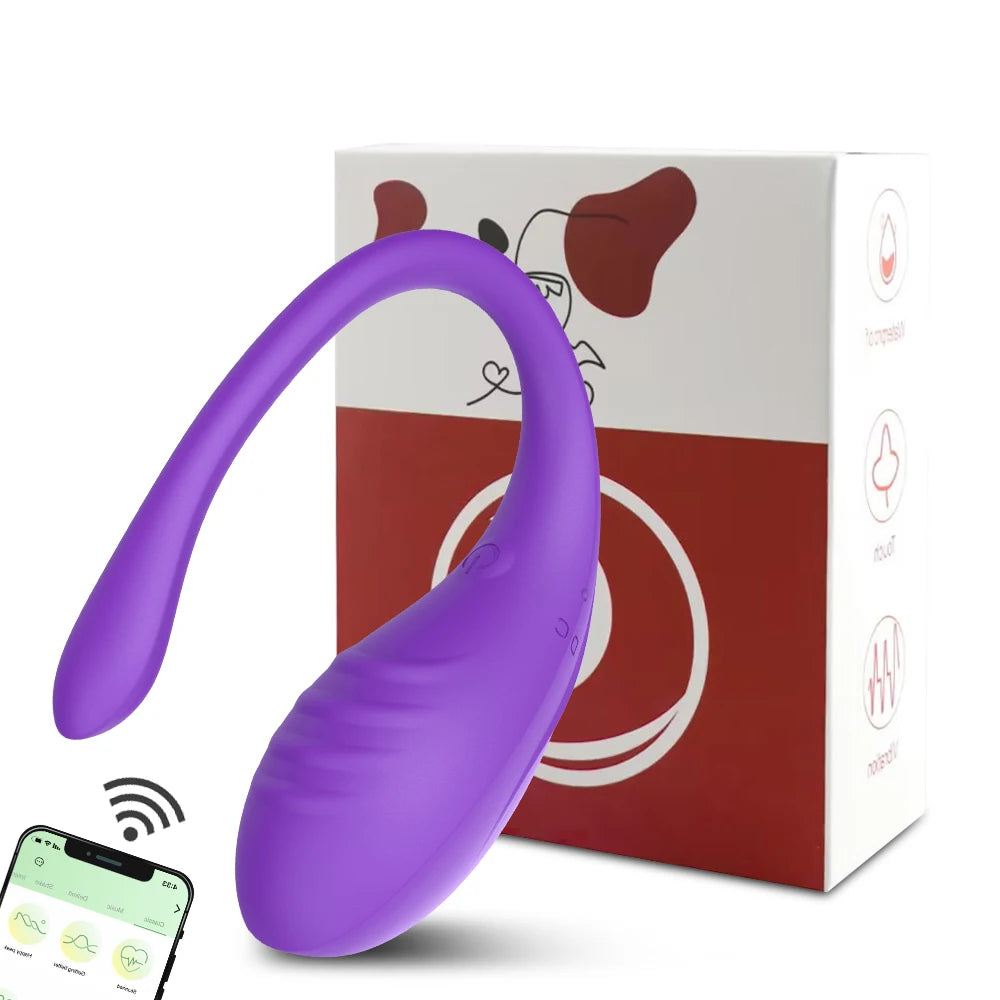 Experience pleasure with the 9 Speed APP Controlled Vaginal Vibrators G Spot Anal Vibrating Egg Massager for couples.